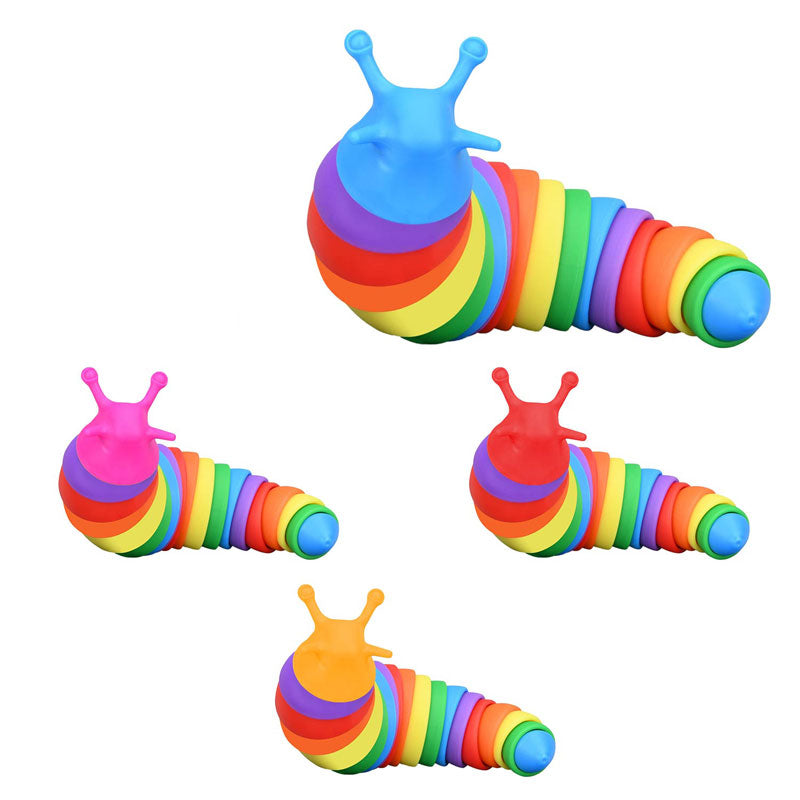 Fidget Slak Slug - 20CM - Rainbow Kleuren