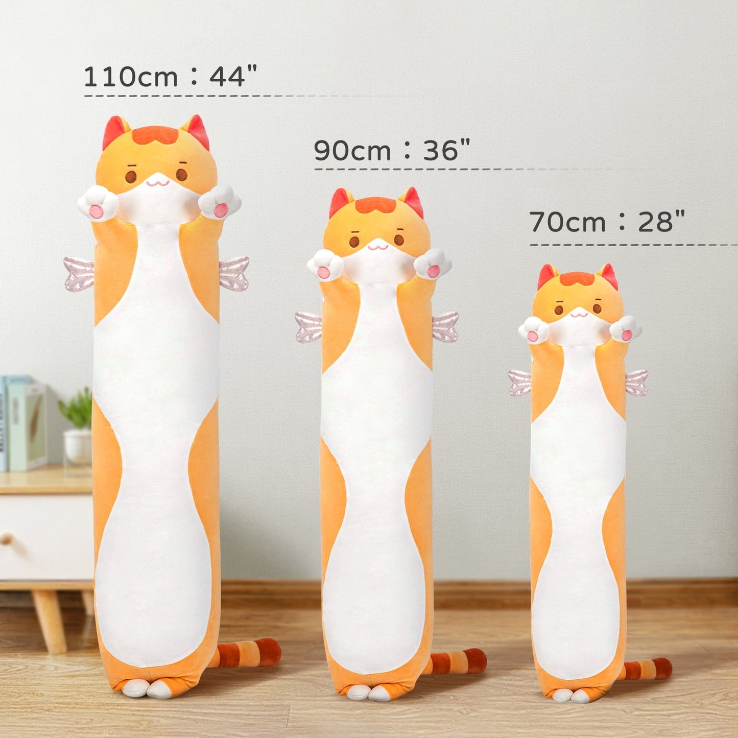 60 cm lange kat Grijs Plushe Knuffel Decoratie