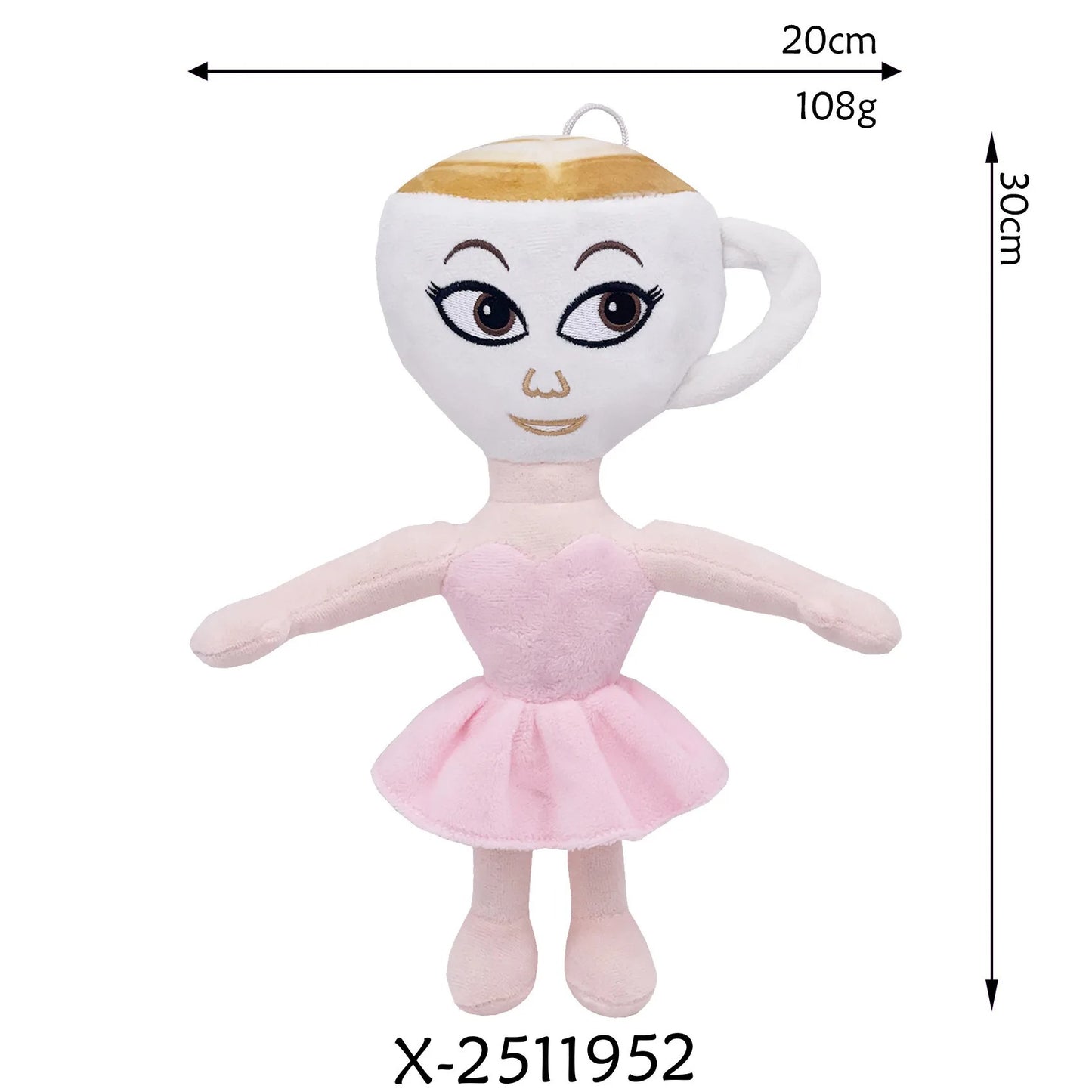 Italian Brainrot Plushe Cappucino Ballerina Pluche (30 cm)