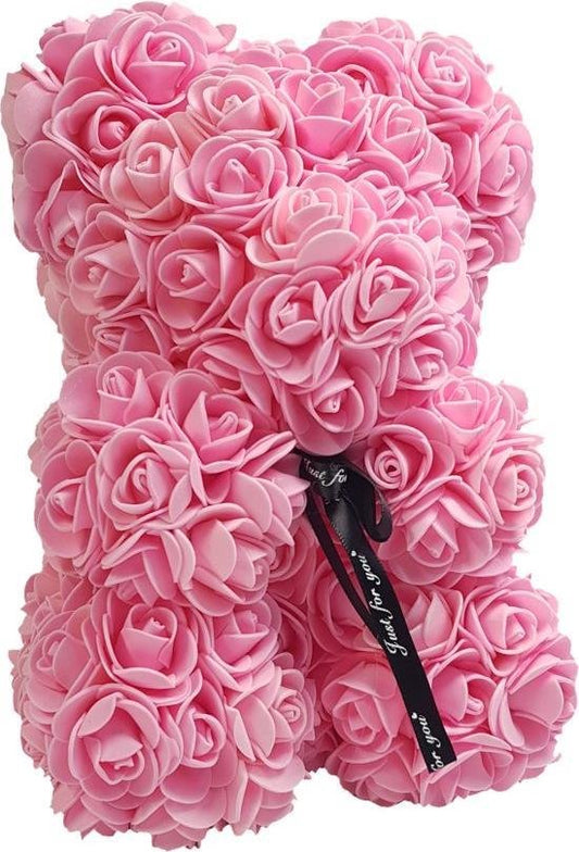 Rozen Beer 25 cm Roze In GiftBox