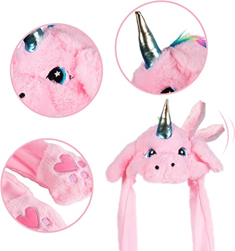 Funny Bunny Hoed Muts Pink Roze met verlichting