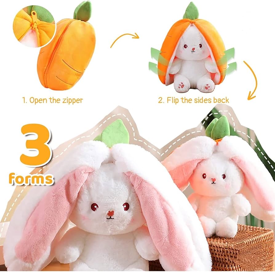Fruit Bunny Knuffel Wortel 30 cm