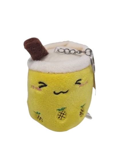 Boba Bubble Tea Sleutelhanger pluche Geel