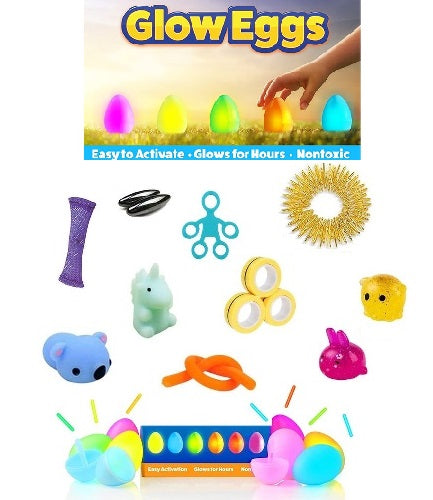 Paaseieren Glow in The Dark gevuld - Mochies en Fidgets