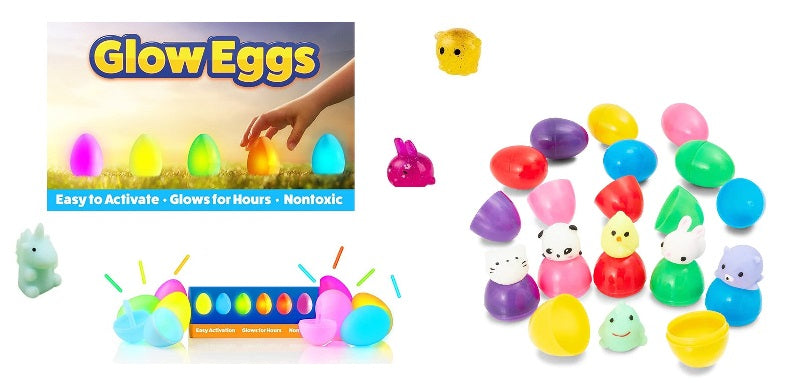 Paaseieren Glow in The Dark gevuld - Mochies en Fidgets
