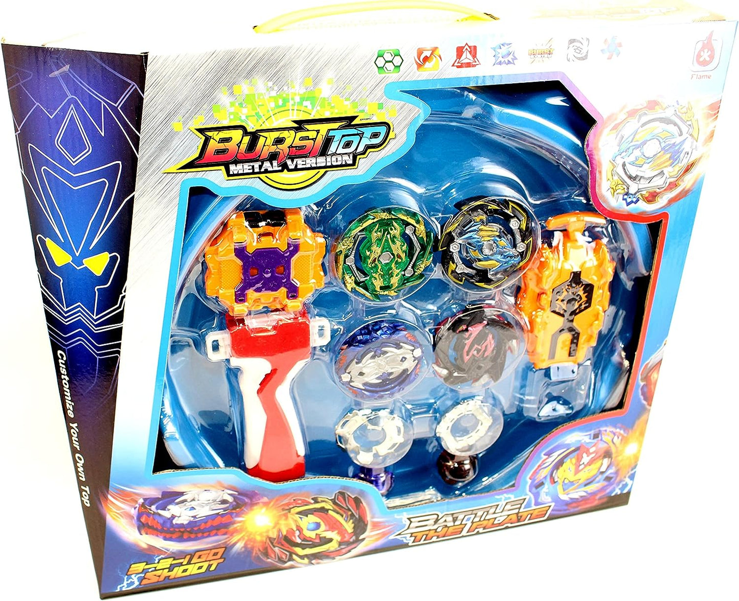 Bursttop Blade - Complete top set - Edition Blue + 1 Extra Burrsttop Blade inclusief eigen launcher
