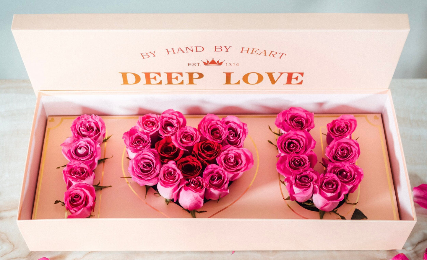 Rozen Flowerbox I love You - White Box Deluxe