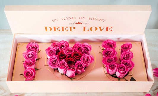 Rozen Flowerbox I love You - White Box Deluxe