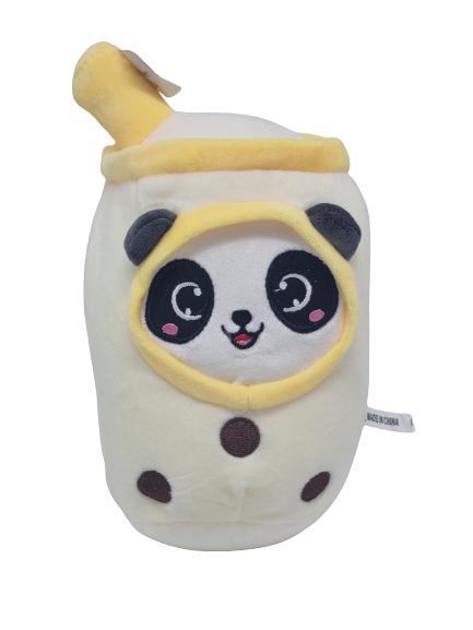 Bubble Tea Pluche - 22 cm - Panda Wit model