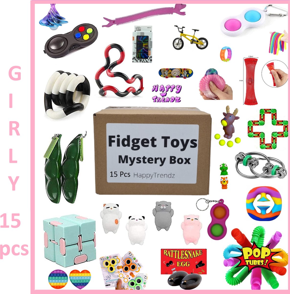 Fidget Toys - 15 Delig - Meisje