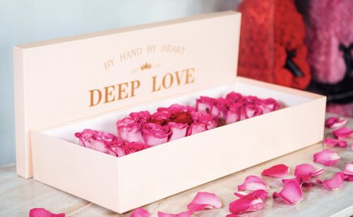 Rozen Flowerbox I love You - White Box Deluxe